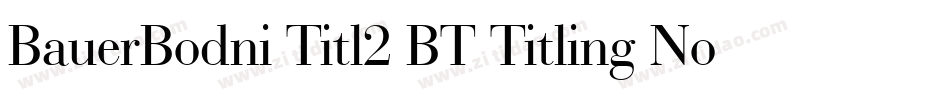 BauerBodni Titl2 BT Titling No.2字体转换